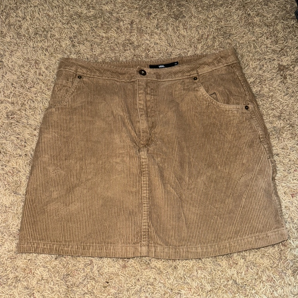 Vans Tan Corduroy Mini Skirt